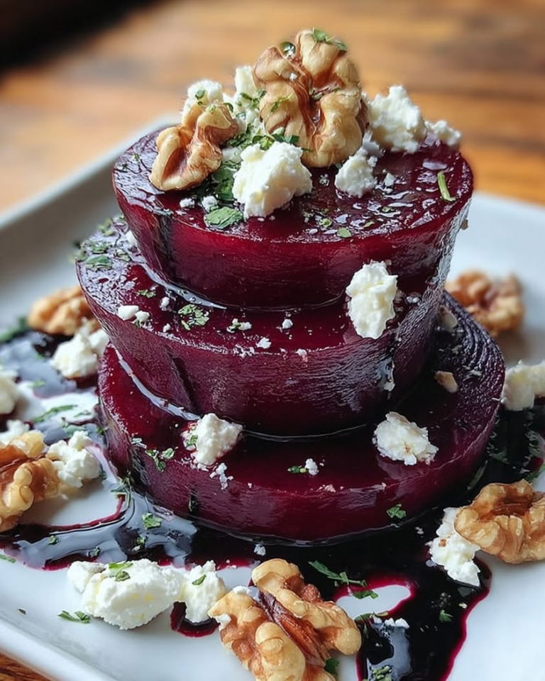 rustic beet goat cheese stacks