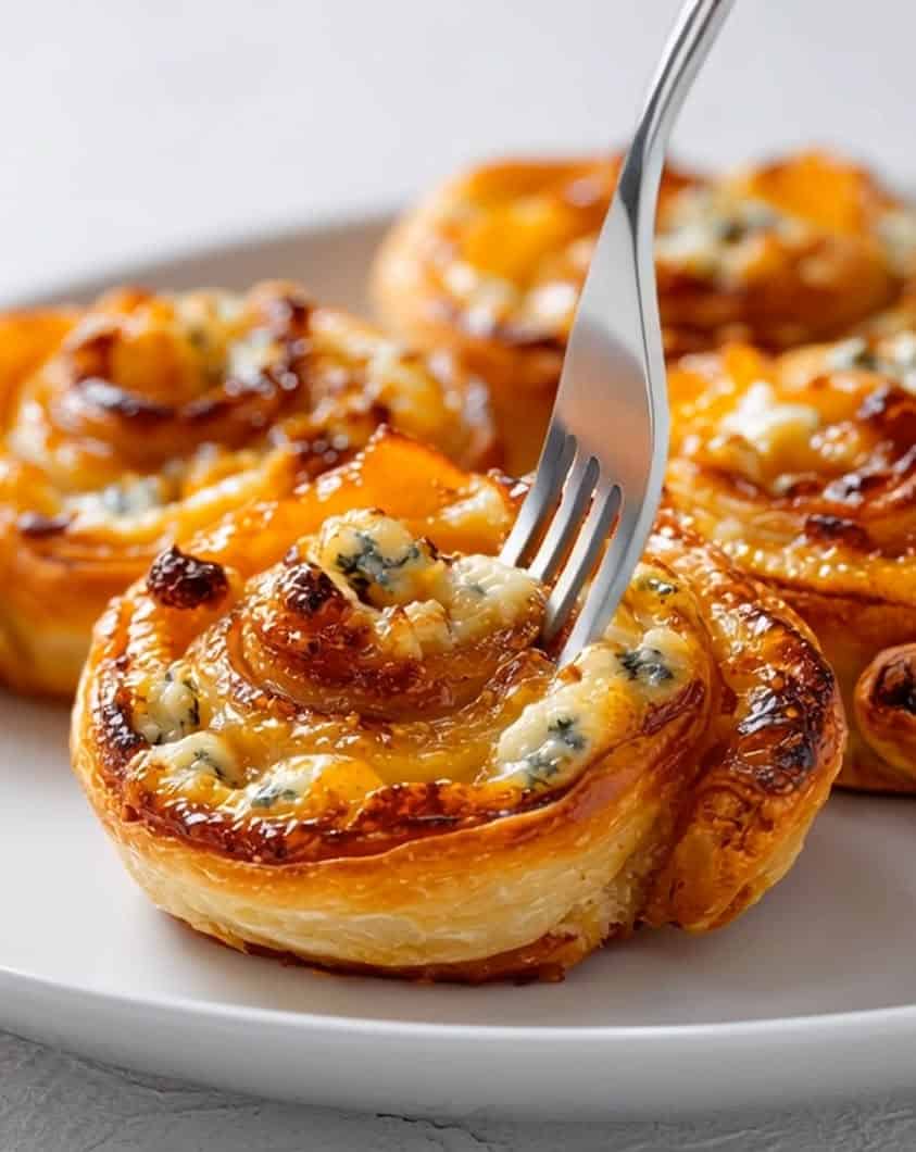spiced pear cheese pastry spiral