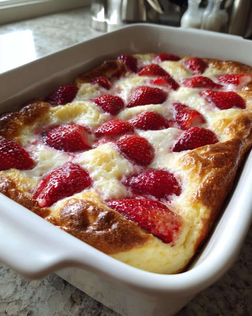 strawberry cottage cheese breakfast bake