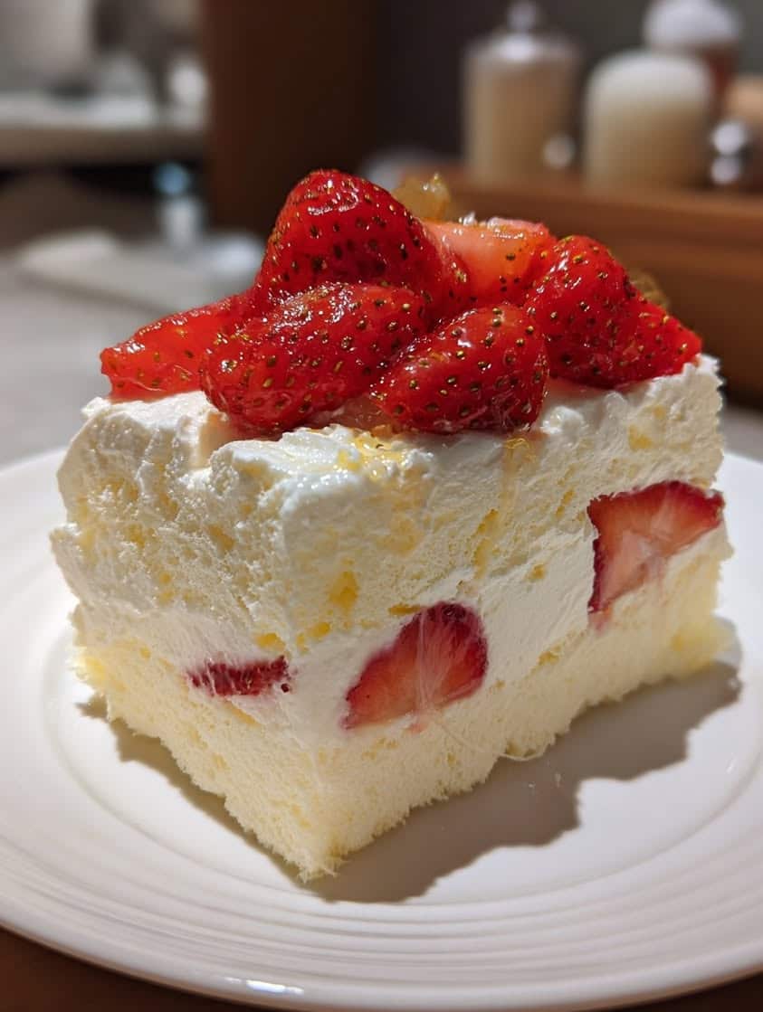 strawberry lemon cottage cheese cake
