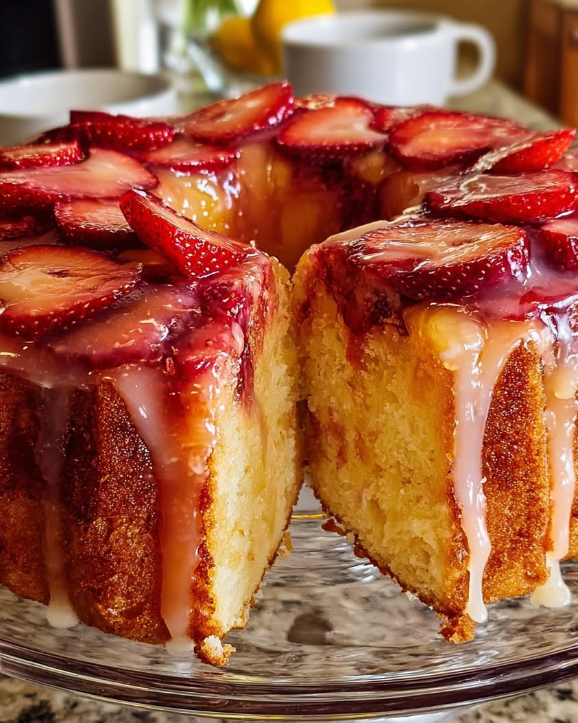 strawberry pineapple pound cake