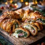 stuffed savory pastry wreath