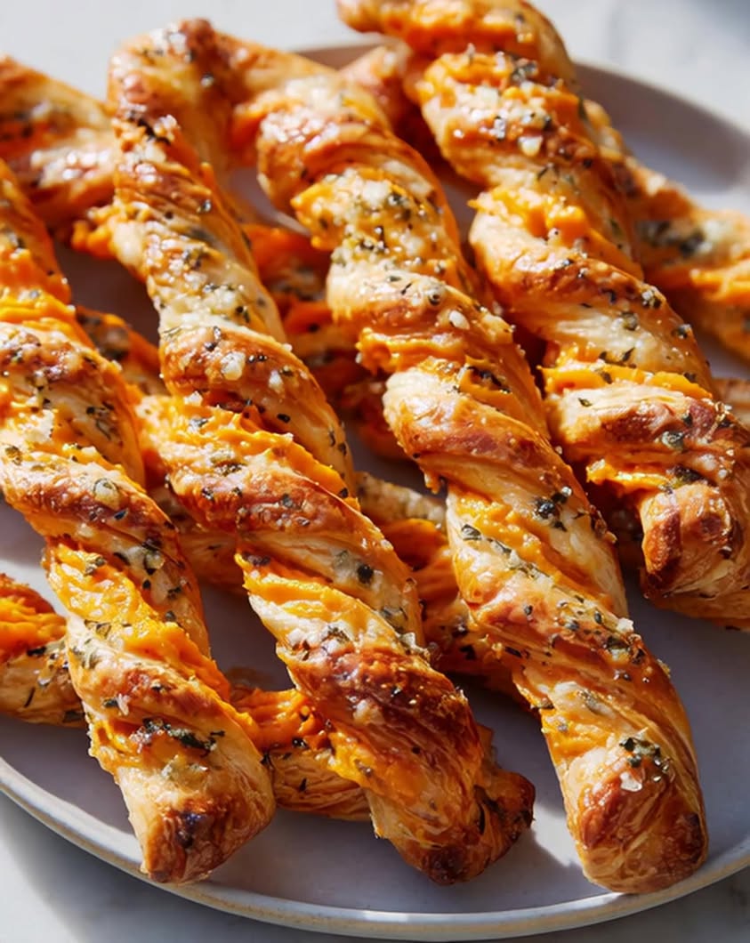 sweet potato ricotta puff pastry twists