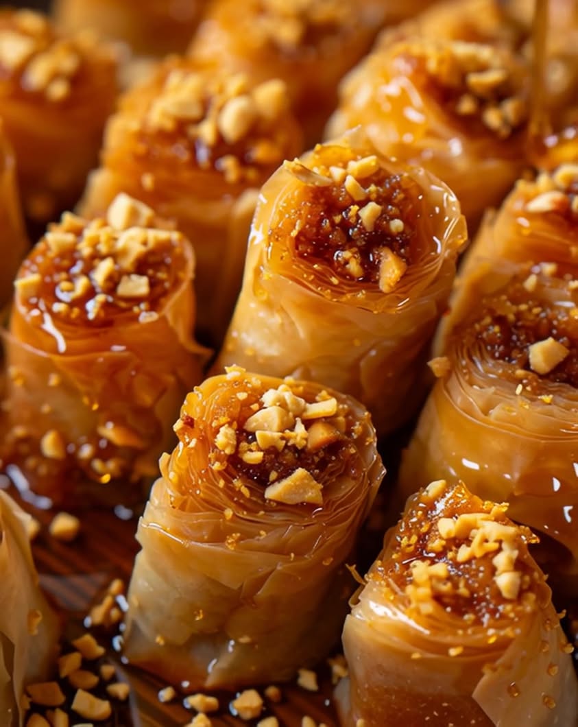 sweet sticky crunchy baklava bite
