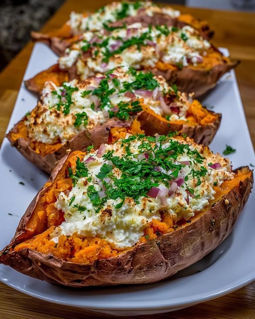 twice baked sweet potatoes ricotta