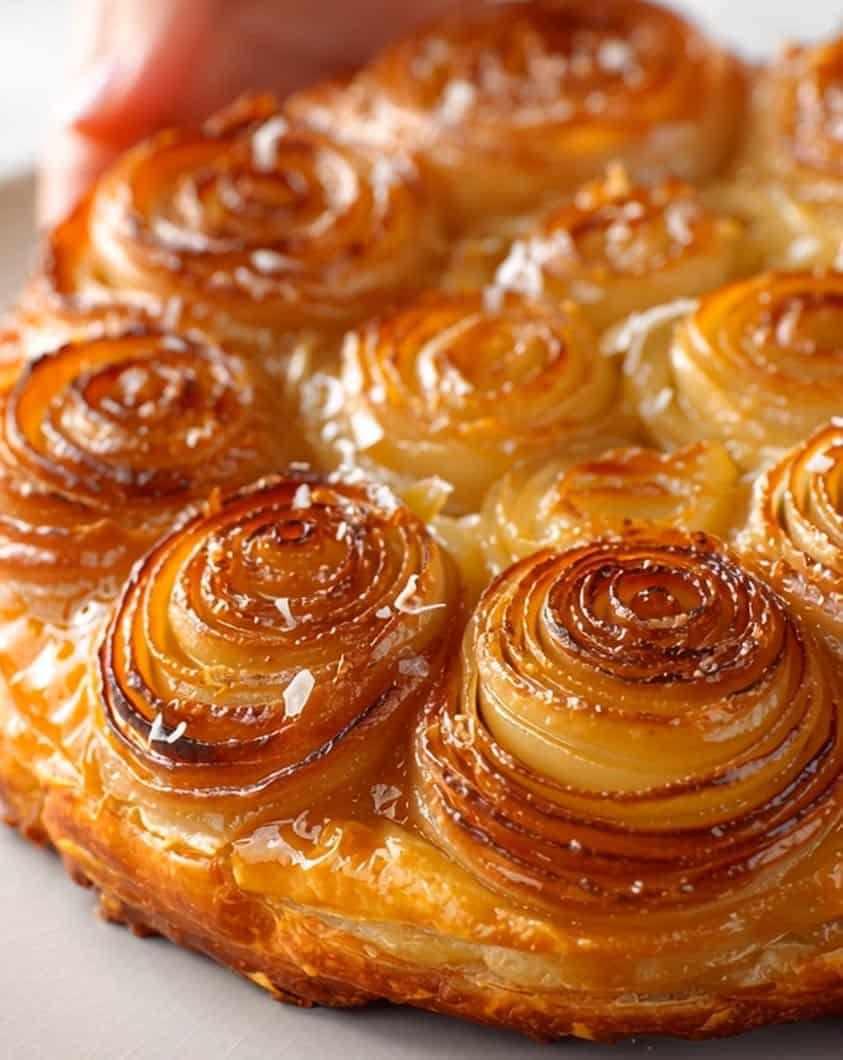 viral upside down onion tart