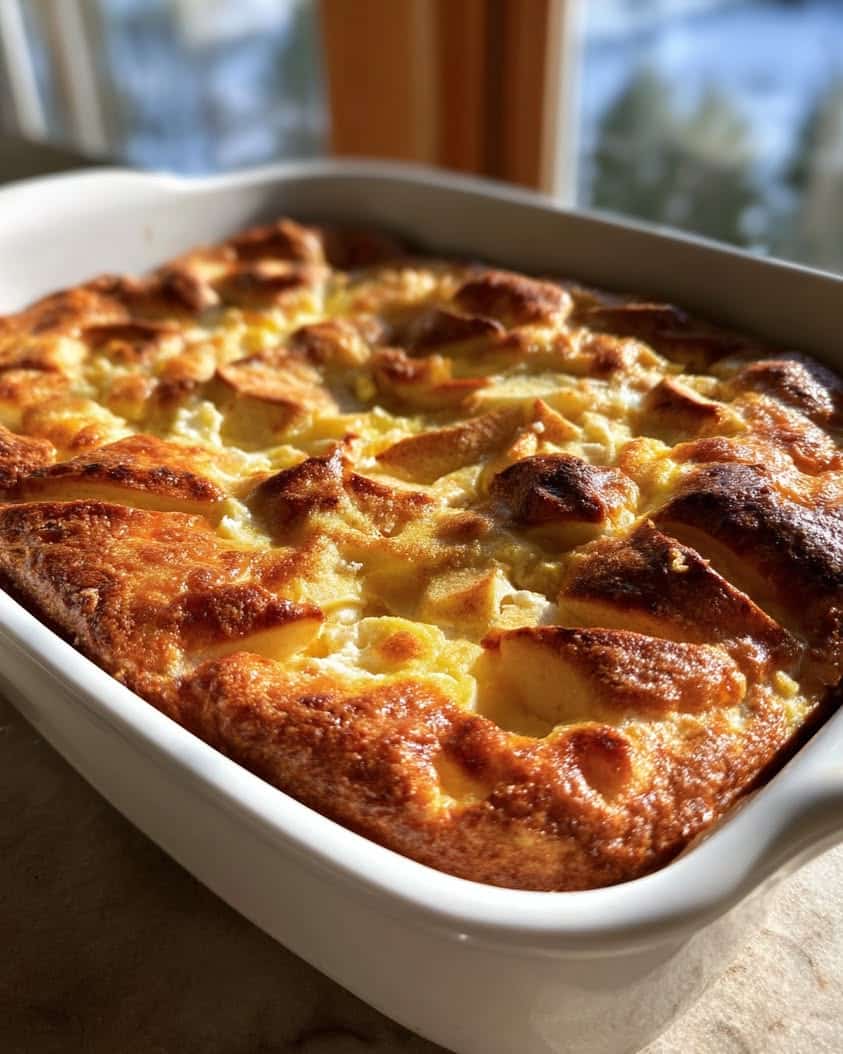 warm apple cinnamon cottage cheese bake