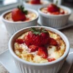warm strawberry cottage cheese cups