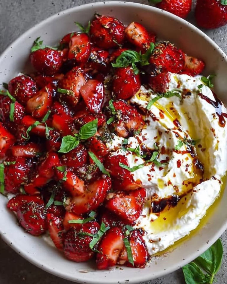 whipped feta roasted strawberries