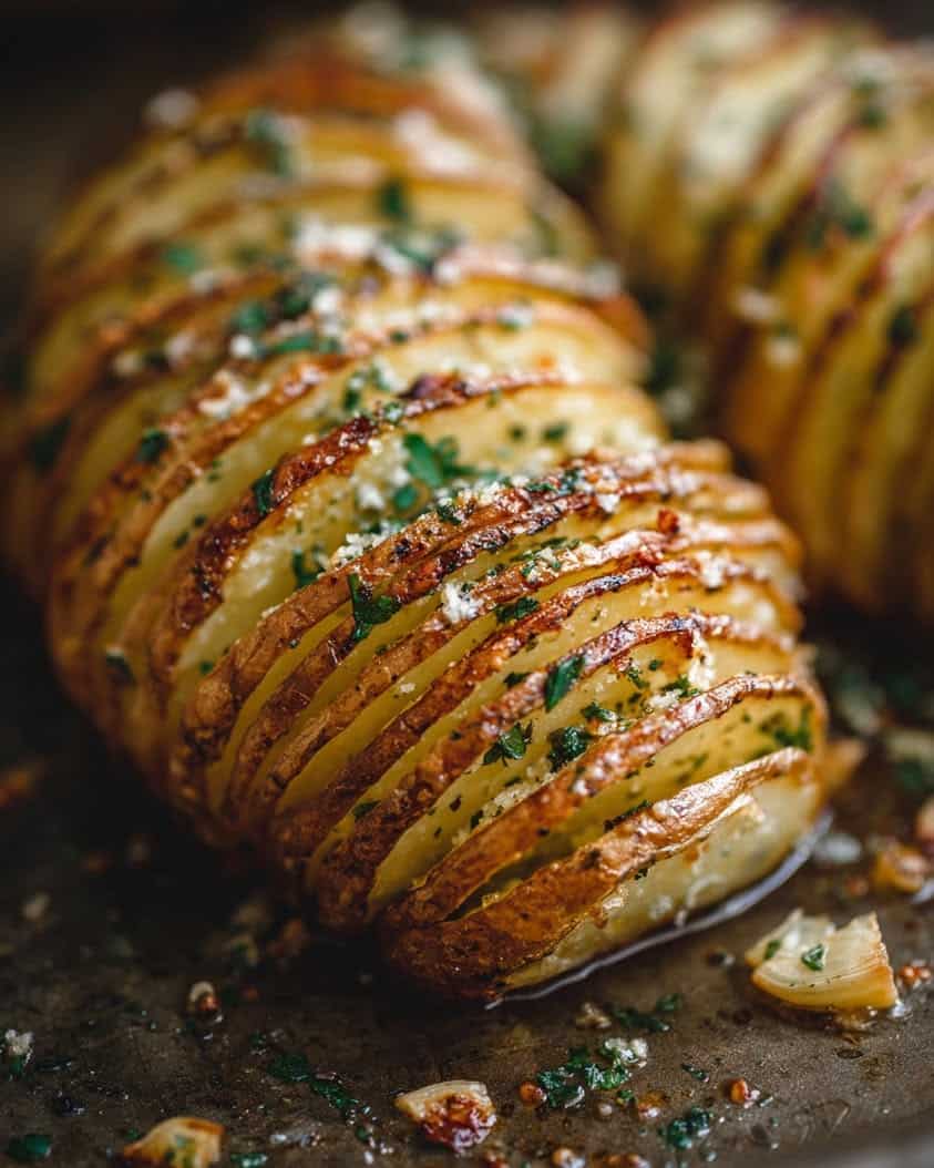 accordion potatoes parmesan garlic butter