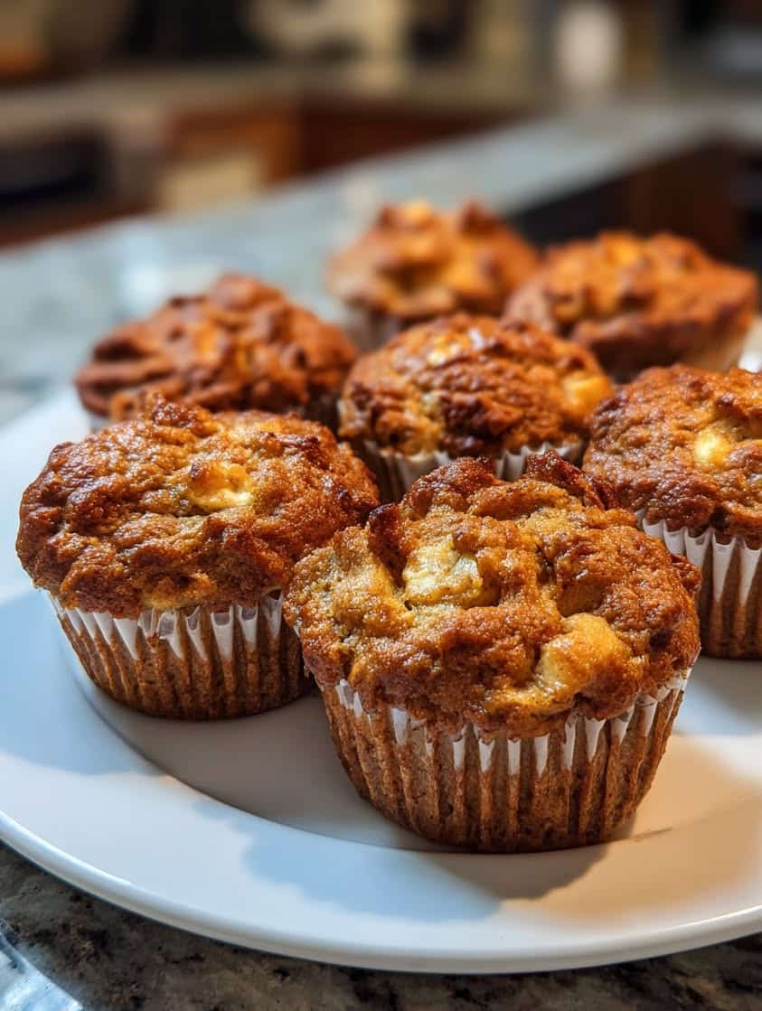 apple gingerbread protein muffins