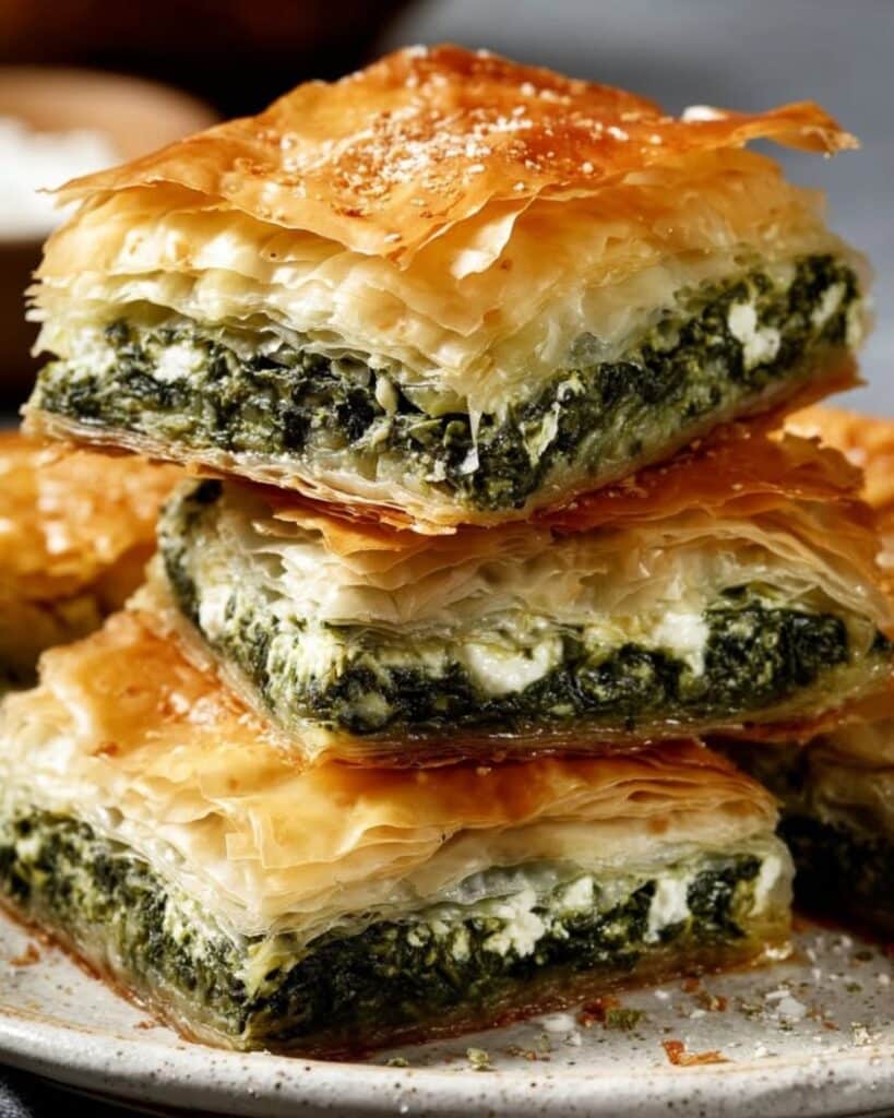 Authentic Greek Spanakopita Recipe for a Flaky Spinach and Feta Pie 2 authentic greek spanakopita spinach feta