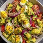 avocado egg salad cherry tomatoes