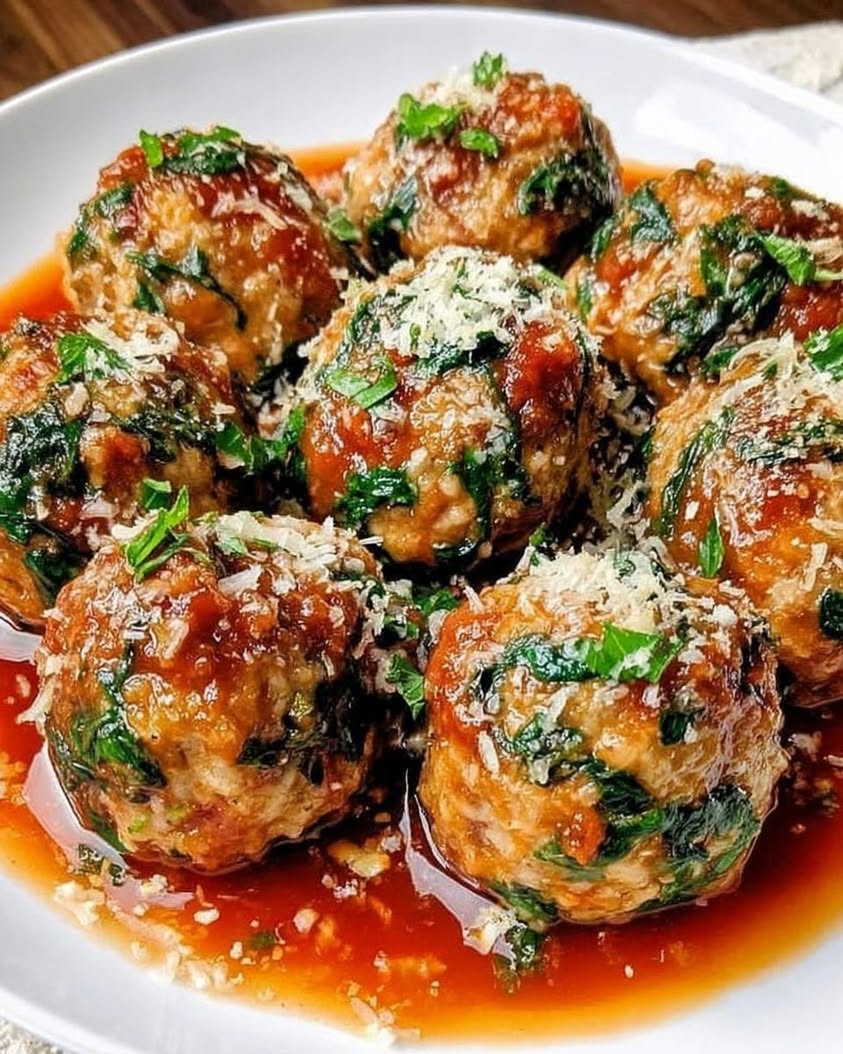 baked chicken ricotta meatballs
