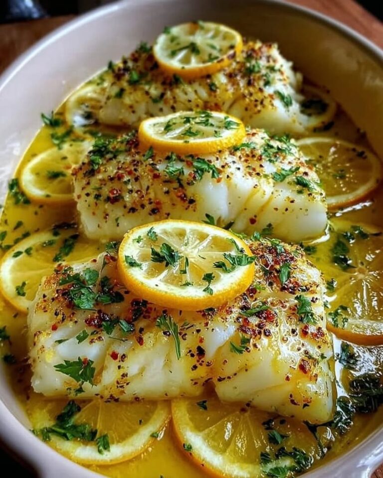 baked lemon garlic cod butter sauce