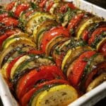 baked ratatouille tomatoes zucchini eggplant 1