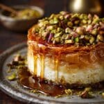 baklava topped cheesecake