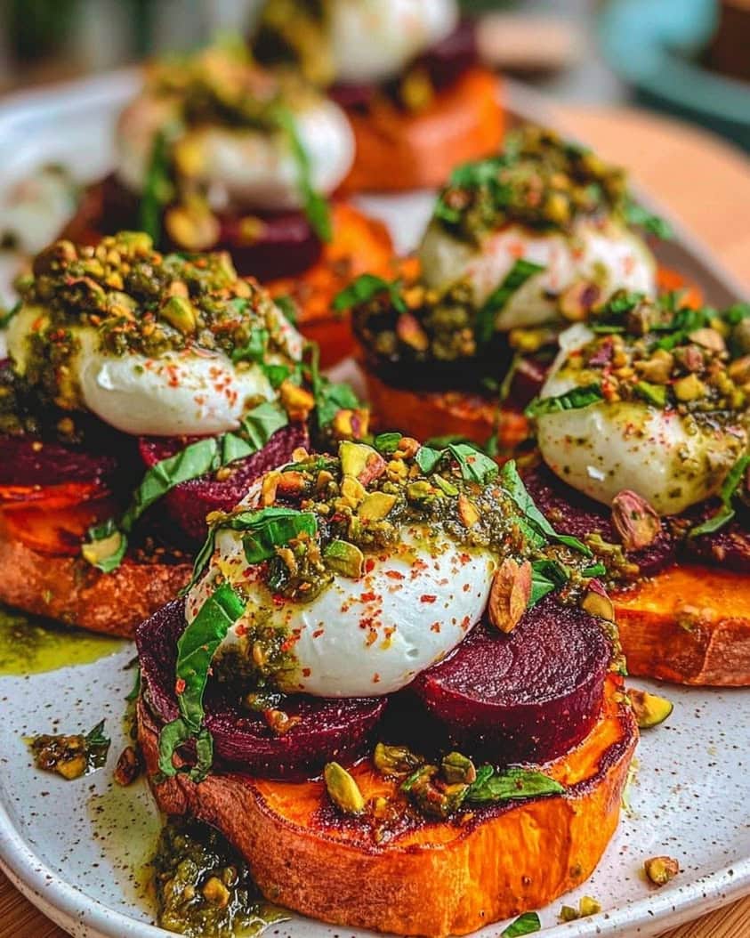 balsamic roasted sweet potatoes burrata 1