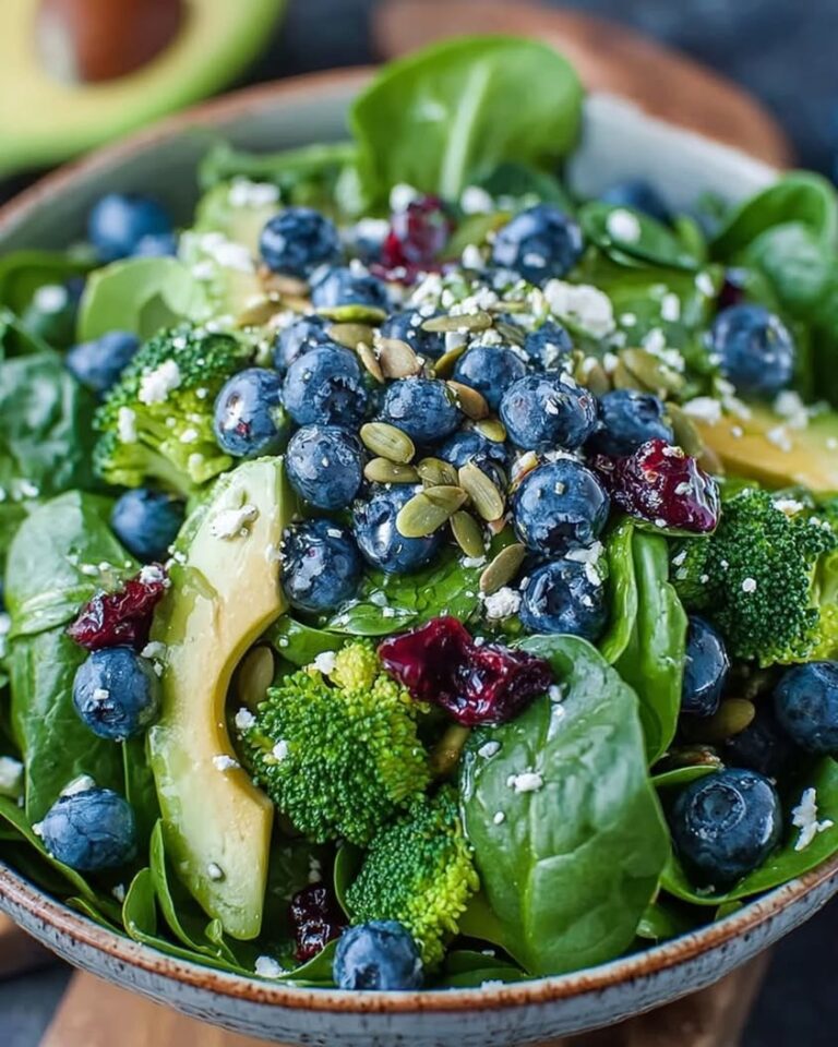 blueberry broccoli spinach salad
