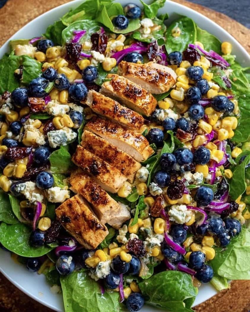 blueberry corn chicken salad