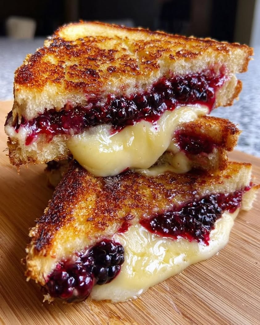 brie blackberry jam grilled cheese