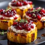 caramelized delicata squash ricotta honey glaze