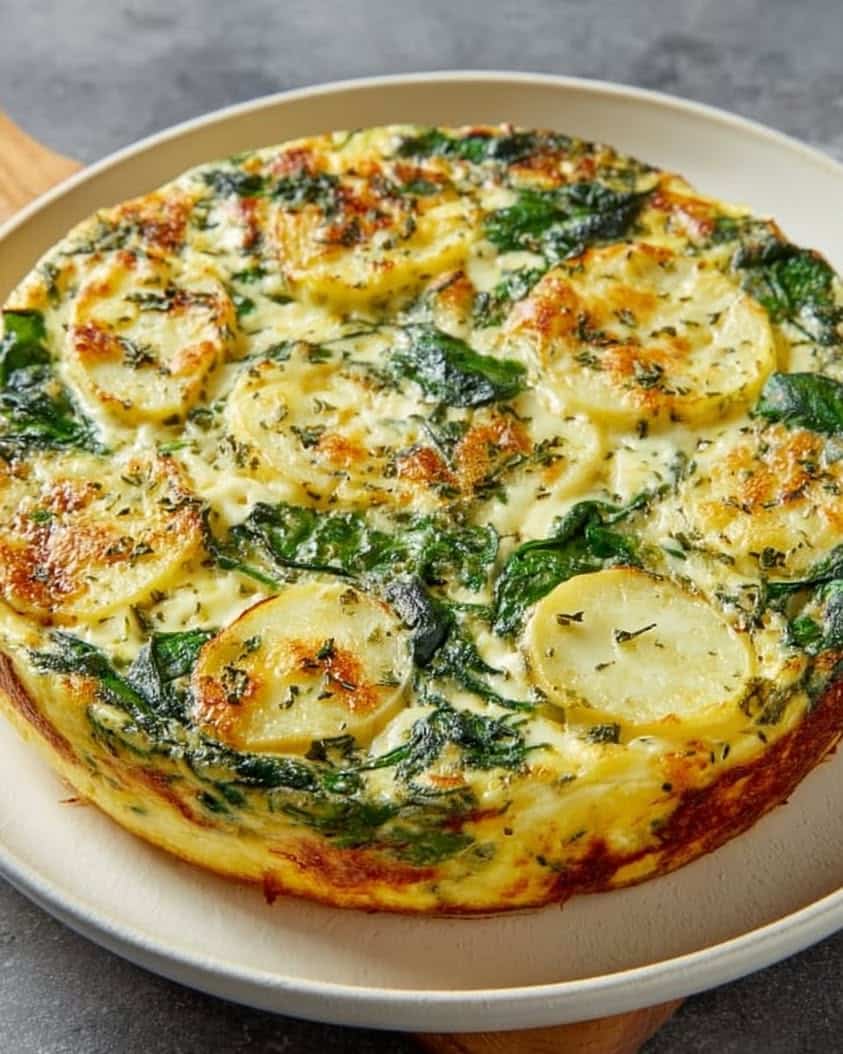 cheesy potato spinach quiche 1