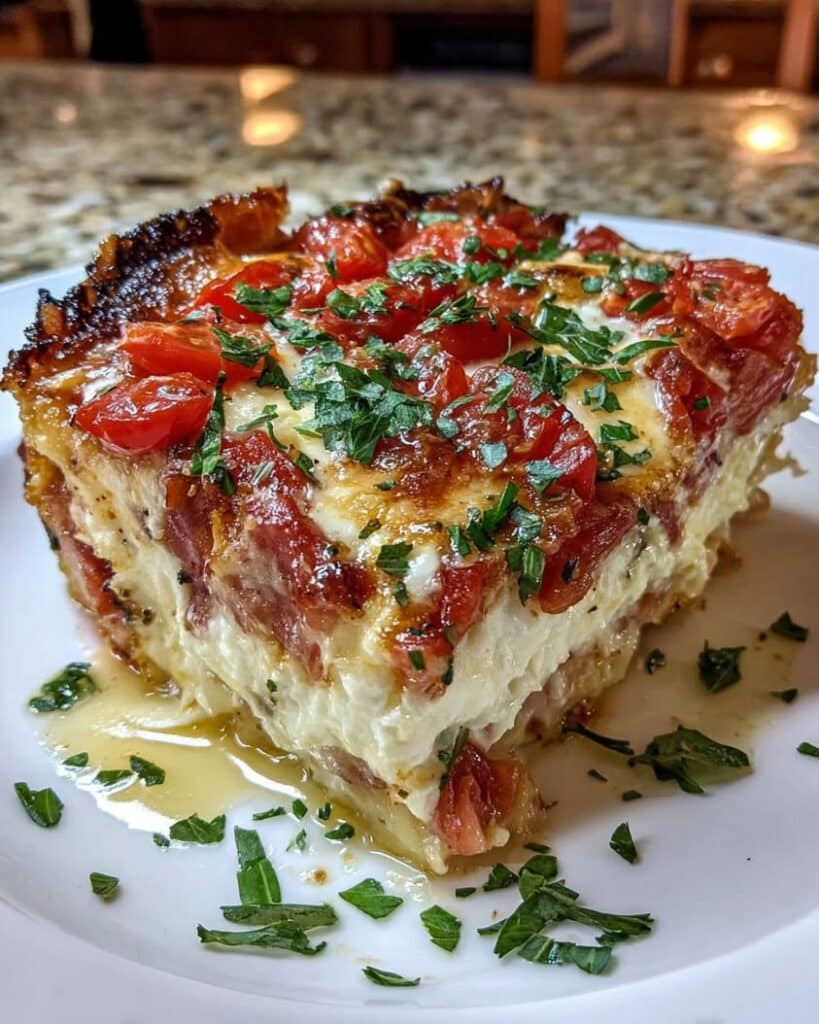 Cheesy Tomato Cottage Bake: A Low-Carb Mediterranean Delight 2 cheesy tomato cottage bake