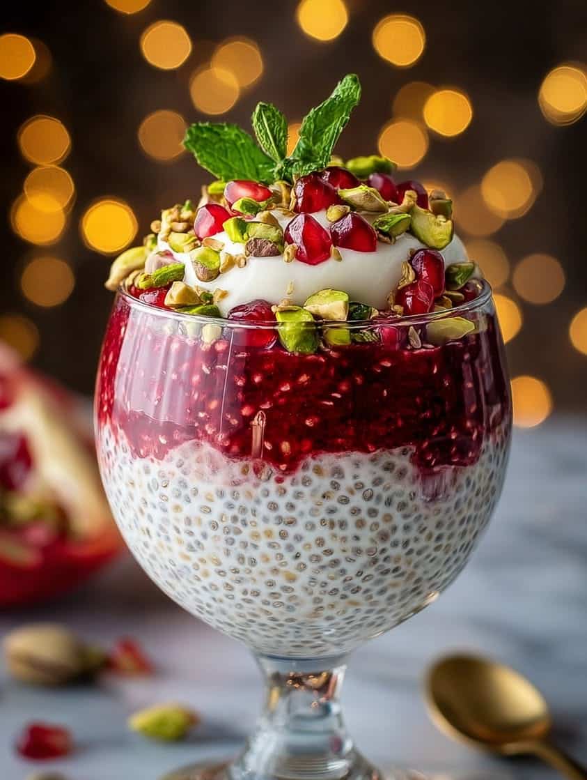 christmas ricotta chia pudding
