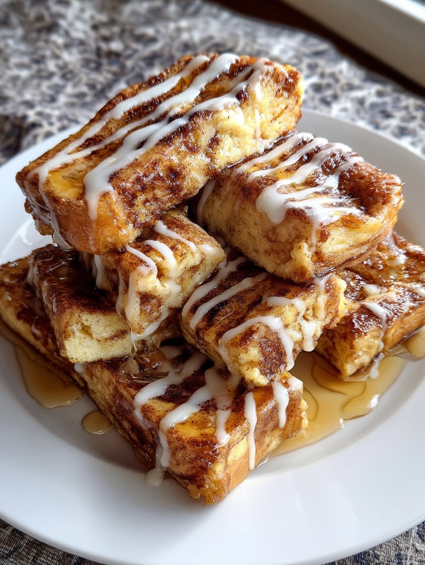cinnamon roll french toast sticks