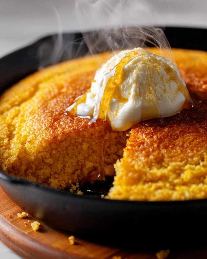 Classic Golden Skillet Cornbread with Honey Butter Recipe 2 classic golden skillet cornbread