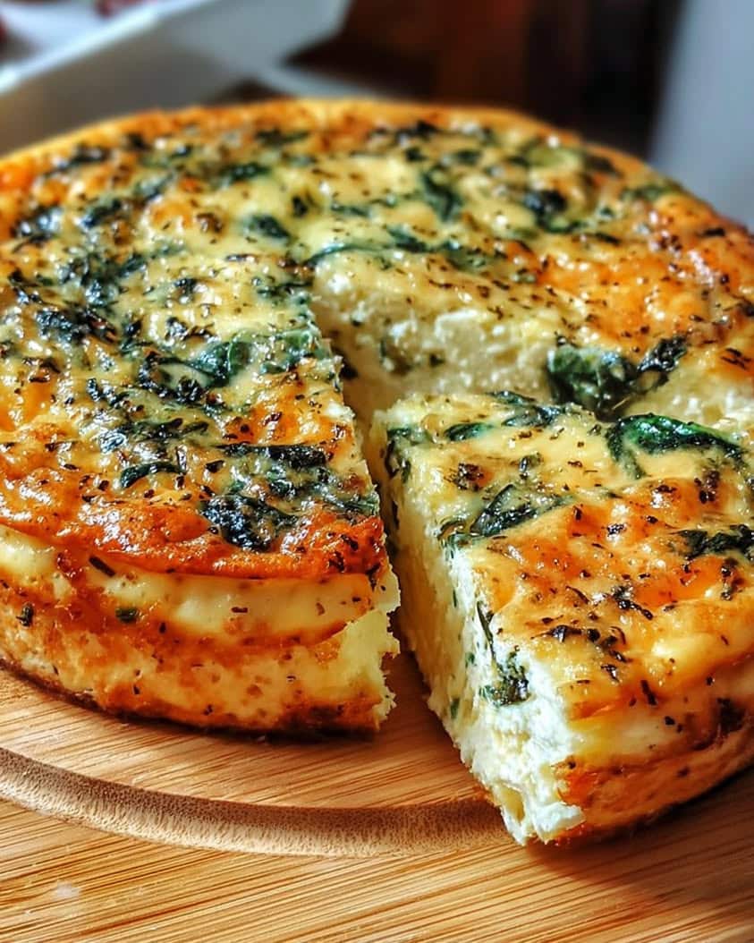 cottage cheese spinach crustless quiche 2