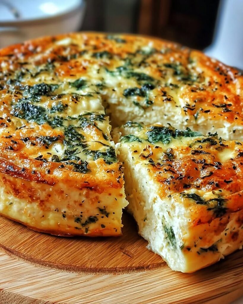 Creamy Cottage Cheese & Spinach Crustless Quiche Recipe 2 cottage cheese spinach crustless quiche