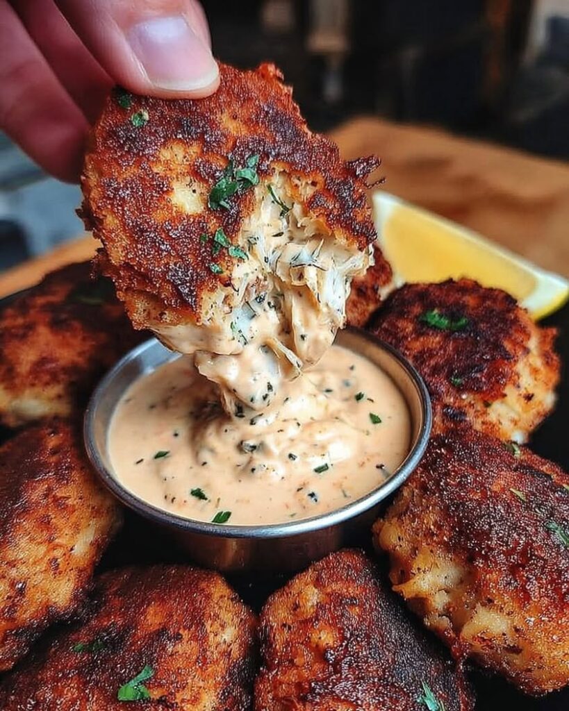 Easy Crab Cakes with Zesty Remoulade Sauce Recipe 2 crab cakes remoulade sauce 2