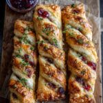 cranberry brie thyme puff pastry twists 1