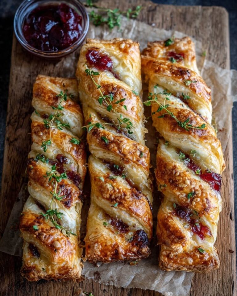 cranberry brie thyme puff pastry twists 1