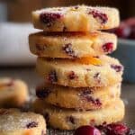 cranberry orange shortbread cookies