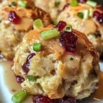 cranberry turkey stuffing balls 1