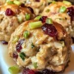 cranberry turkey stuffing balls 2