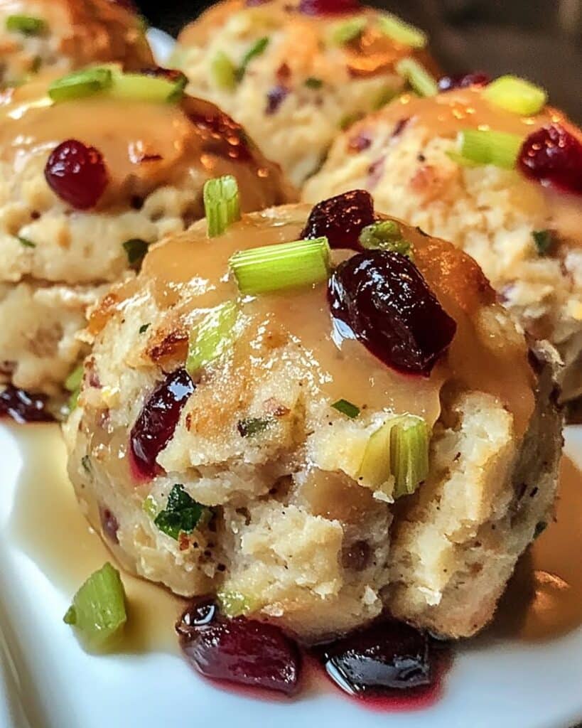 cranberry turkey stuffing balls
