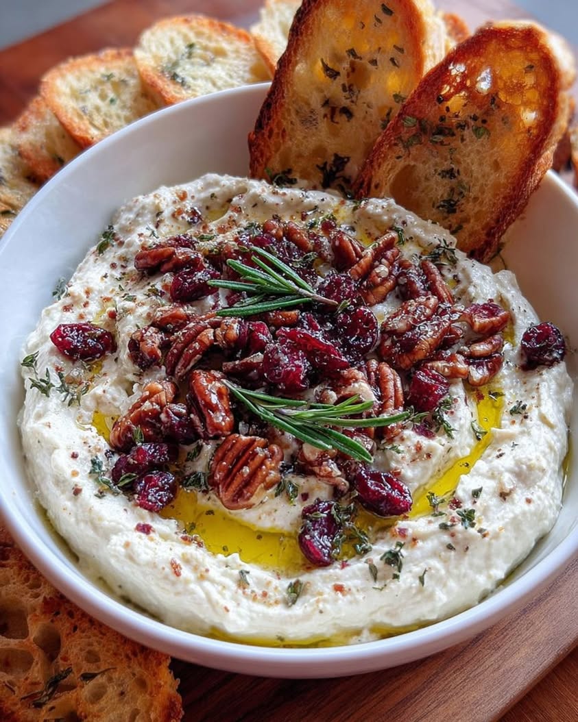 cranberry whipped feta dip 1