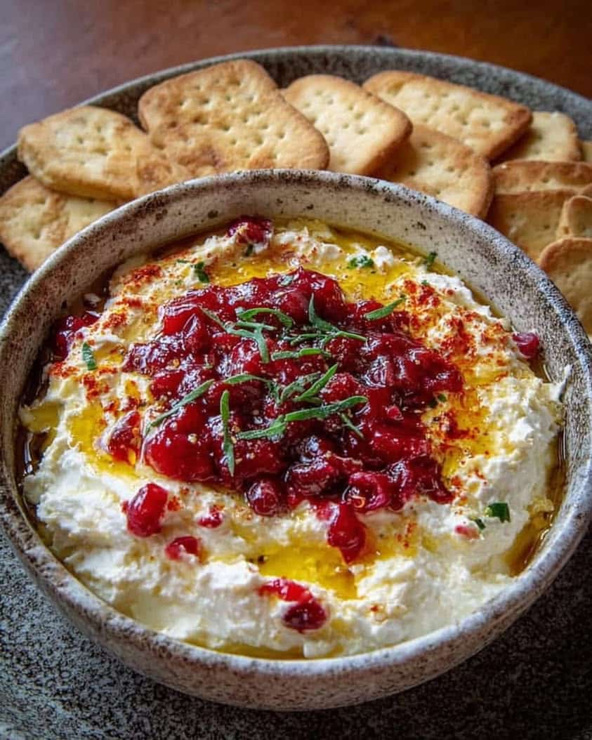 cranberry whipped feta dip