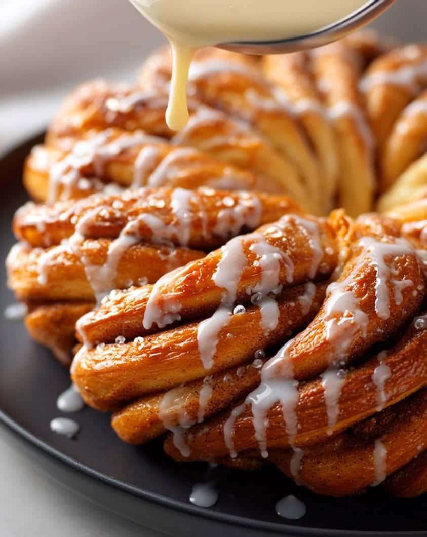 cream cheese snowflake bread