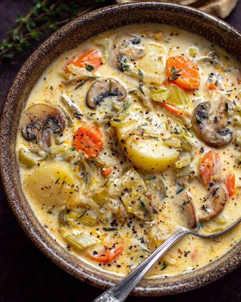creamy artichoke vegetable soup