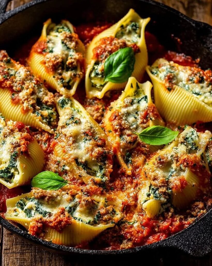 creamy herb zucchini stuffed shells