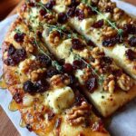 crispy brie cranberry flatbread honey