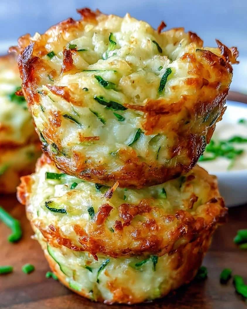 crispy parmesan zucchini potato muffins 1