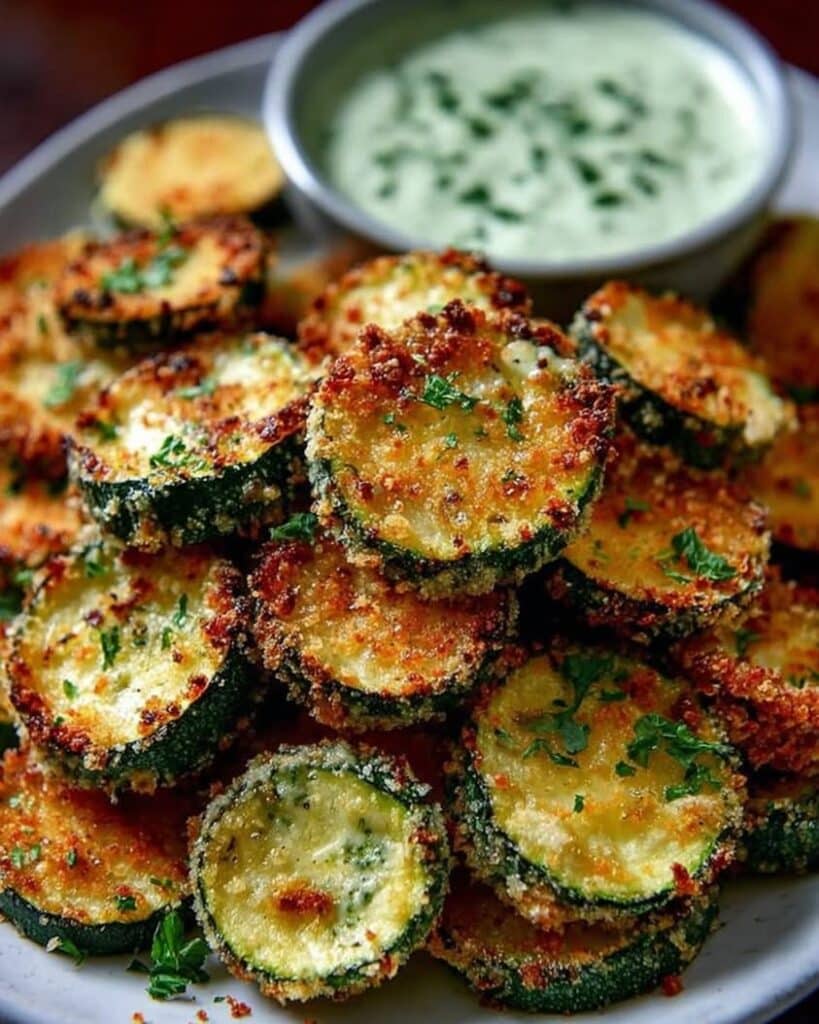 crispy zucchini chips basil mayo