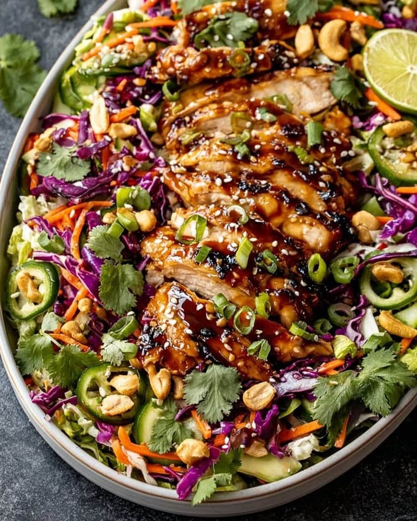 crunchy asian sesame chicken salad