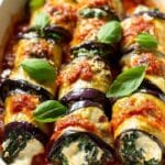 eggplant roll ups ricotta spinach 1